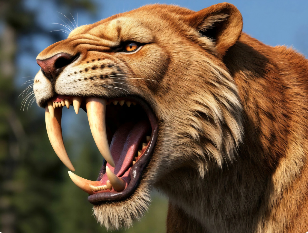 Саблезубый тигр, или смилодон, — хозяин ледниковой эпохи