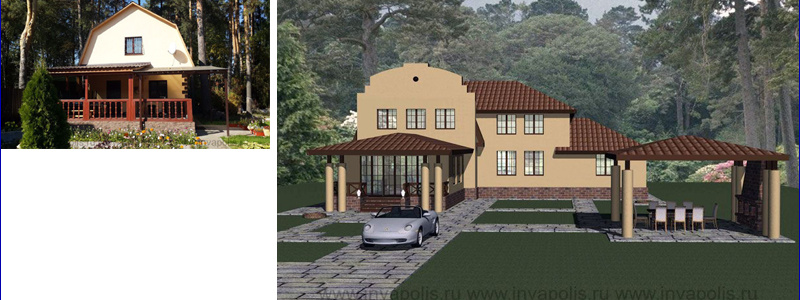 До/после и несколько видов проекта