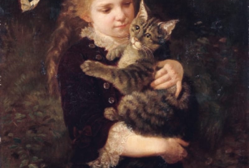 Картина"Девочка с кошкой", сильно возмутившая художников
