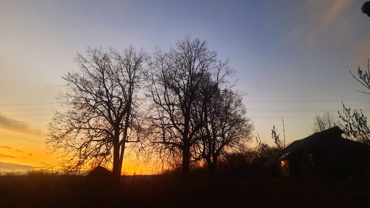 Фото автора. Ноябрьский закат.