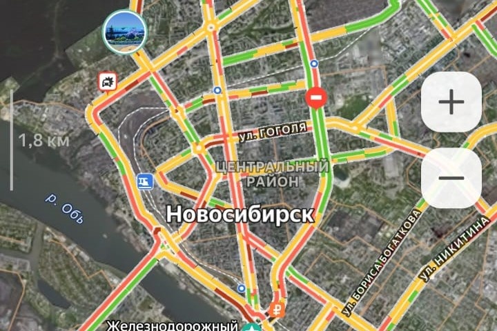    Фото: скриншот "Яндекс. Пробки"