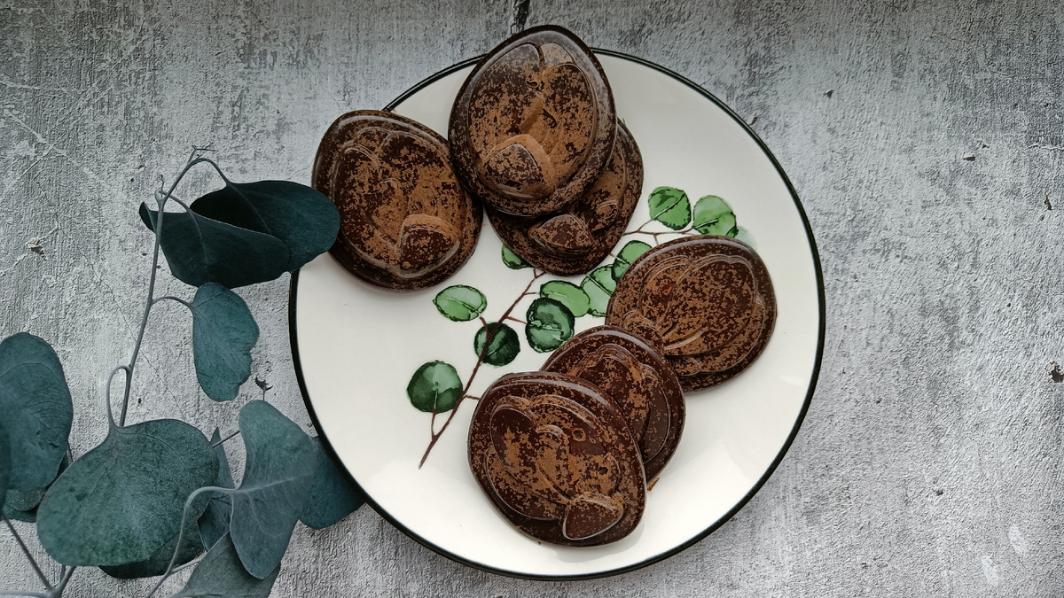 Такой «мраморный» эффект дала кокосовая паста.