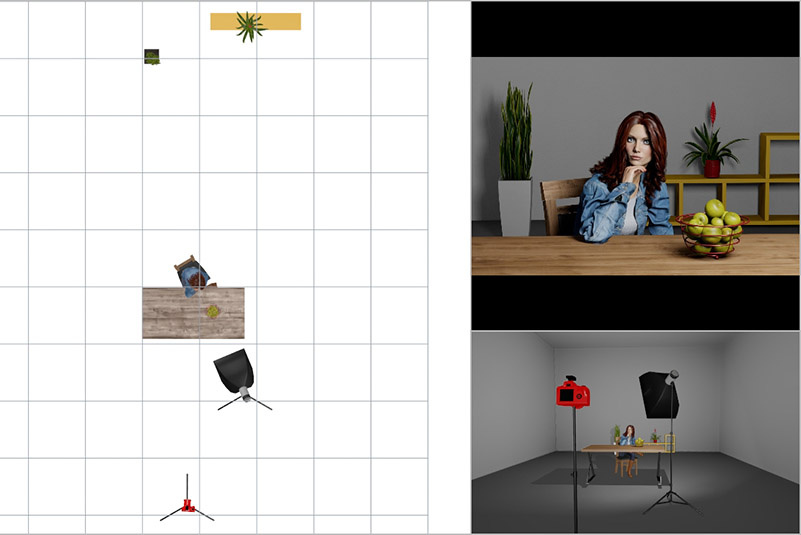 Это самый простой и универсальный вариант портретного света, который создает нормальный рисунок на лице человека / Иллюстрация: Алиса Смирнова