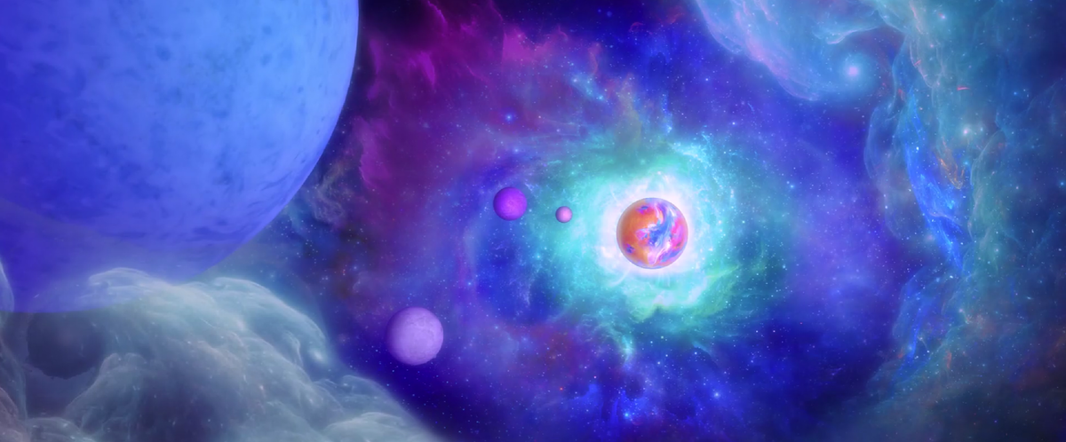 Космос выглядит глубоким и притягательным
