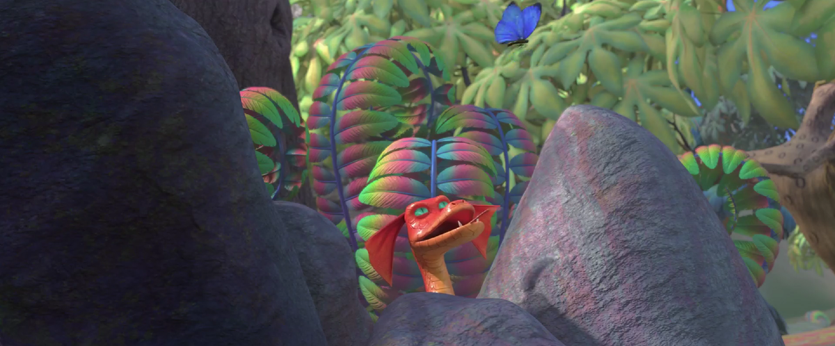 В мультике есть фантастические растения и животные