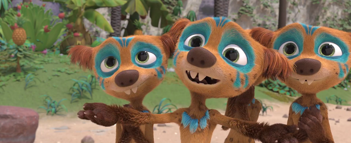 Шерстка грызунов стилизована, но видно каждый волосок