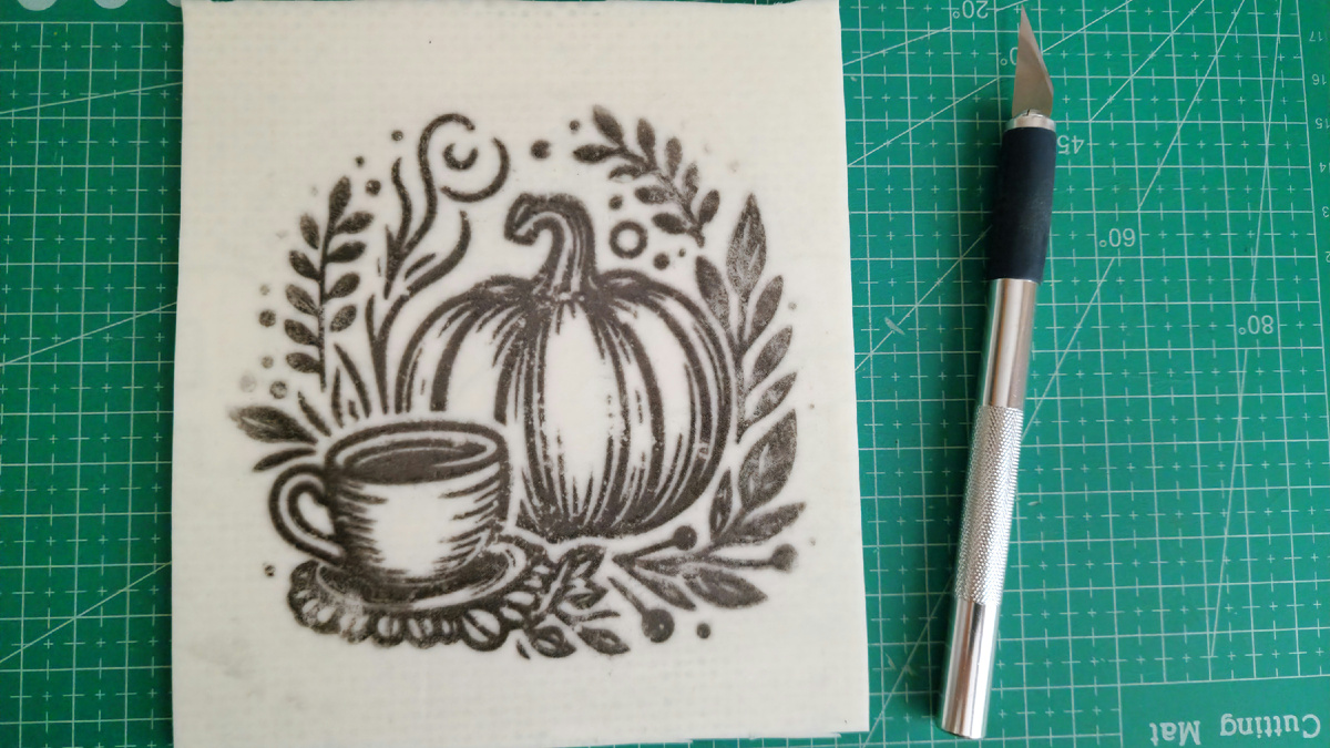 Заготовка для вырезания штампа