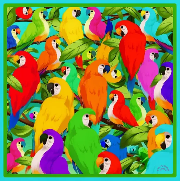 🦎 ЦВЕТНОЙ КВЕСТ: найди хамелеона среди попугаев за 5 секунд!