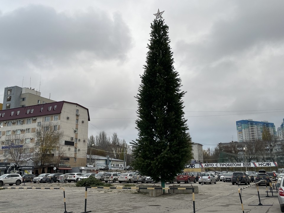    Праздничное дерево украшено звездой. Фото: предоставлено «КП-Самара»