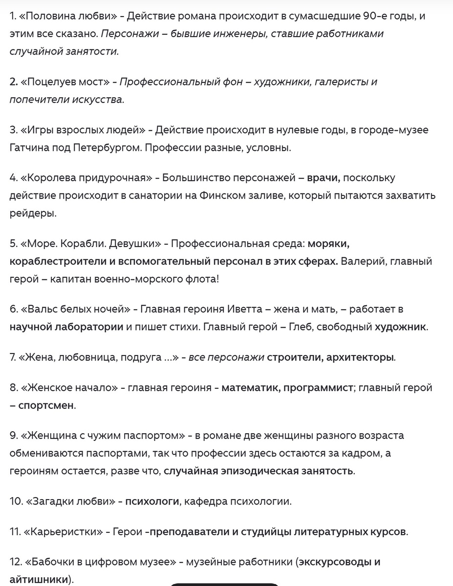 Профессиональные сферы в романах Галины Врублевской. Фото автора