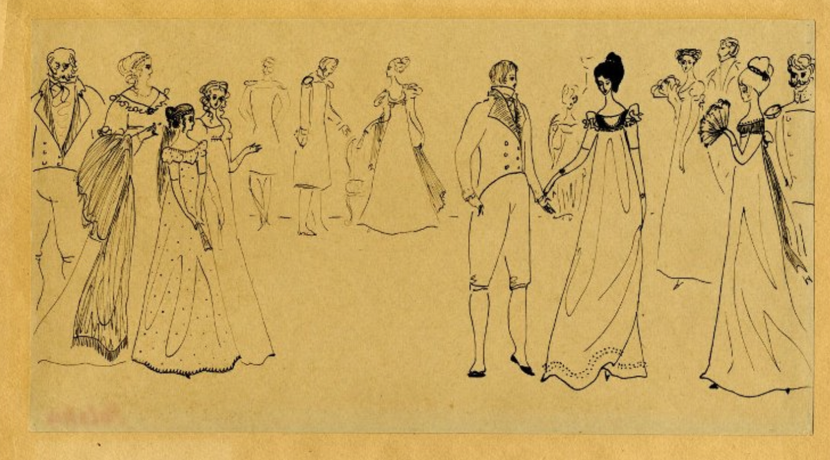 Надежда Рушева "Ростовы пришли на бал", 1966 