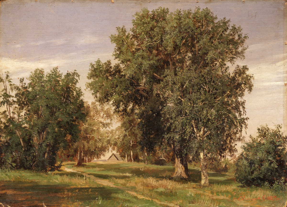 "Лесная поляна", С.Н. Аммосов, 1869. Третьяковская галерея, Москва.