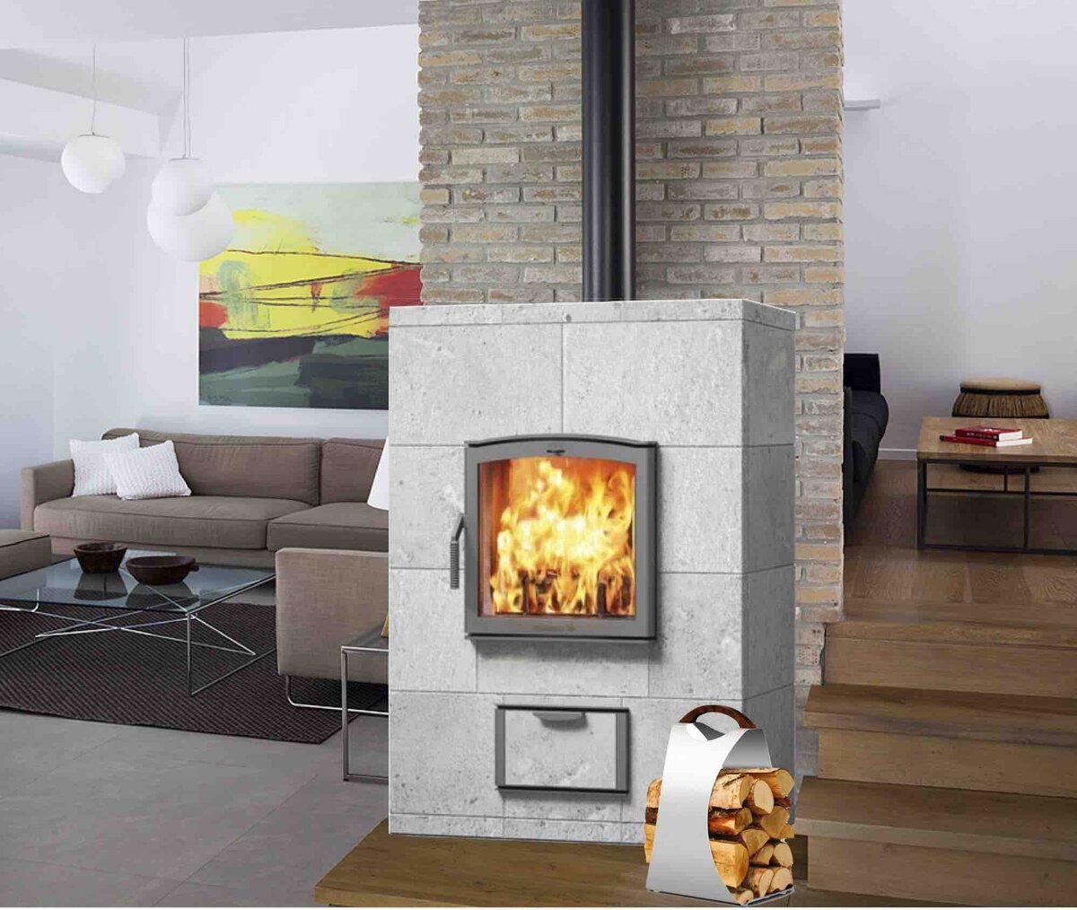 Камин из талькомагнезита NELA S