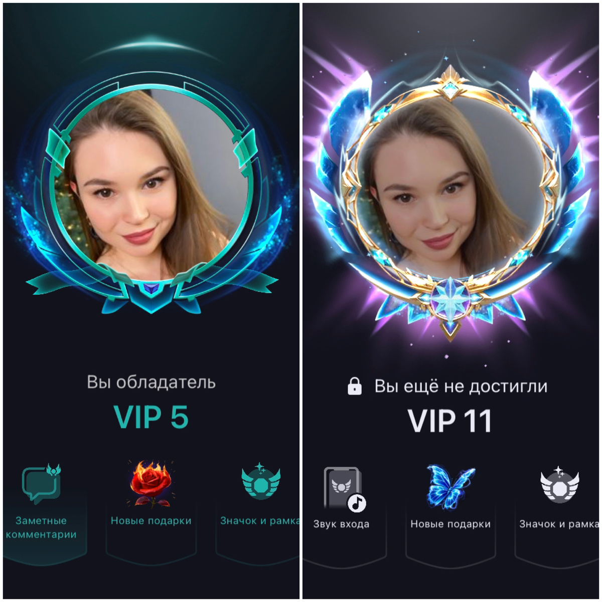 Как выглядят уровни: мой текущий 5 уровень и максимальный 11