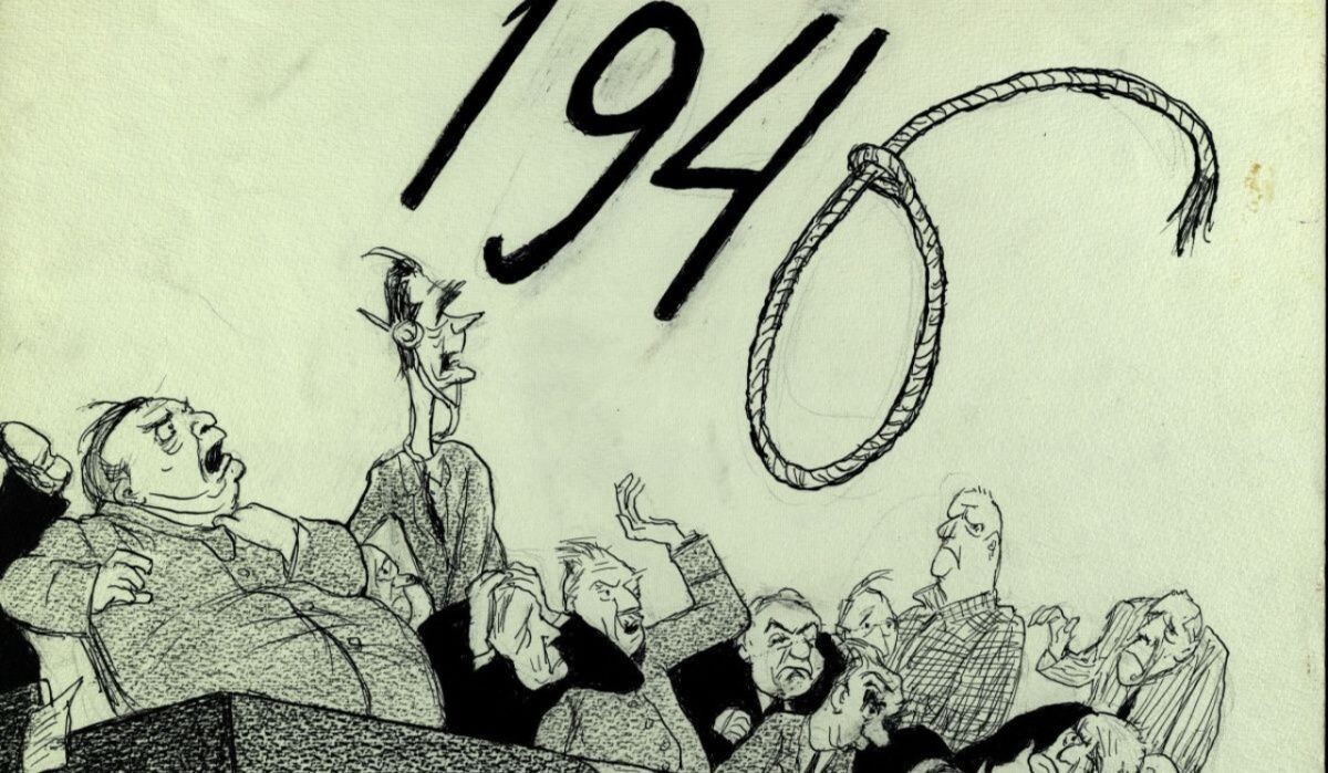     Кукрыниксы. Карикатура «Последняя цифра». Источник: victorymuseum.ru Автор фото: Пресс-служба Музея Победы