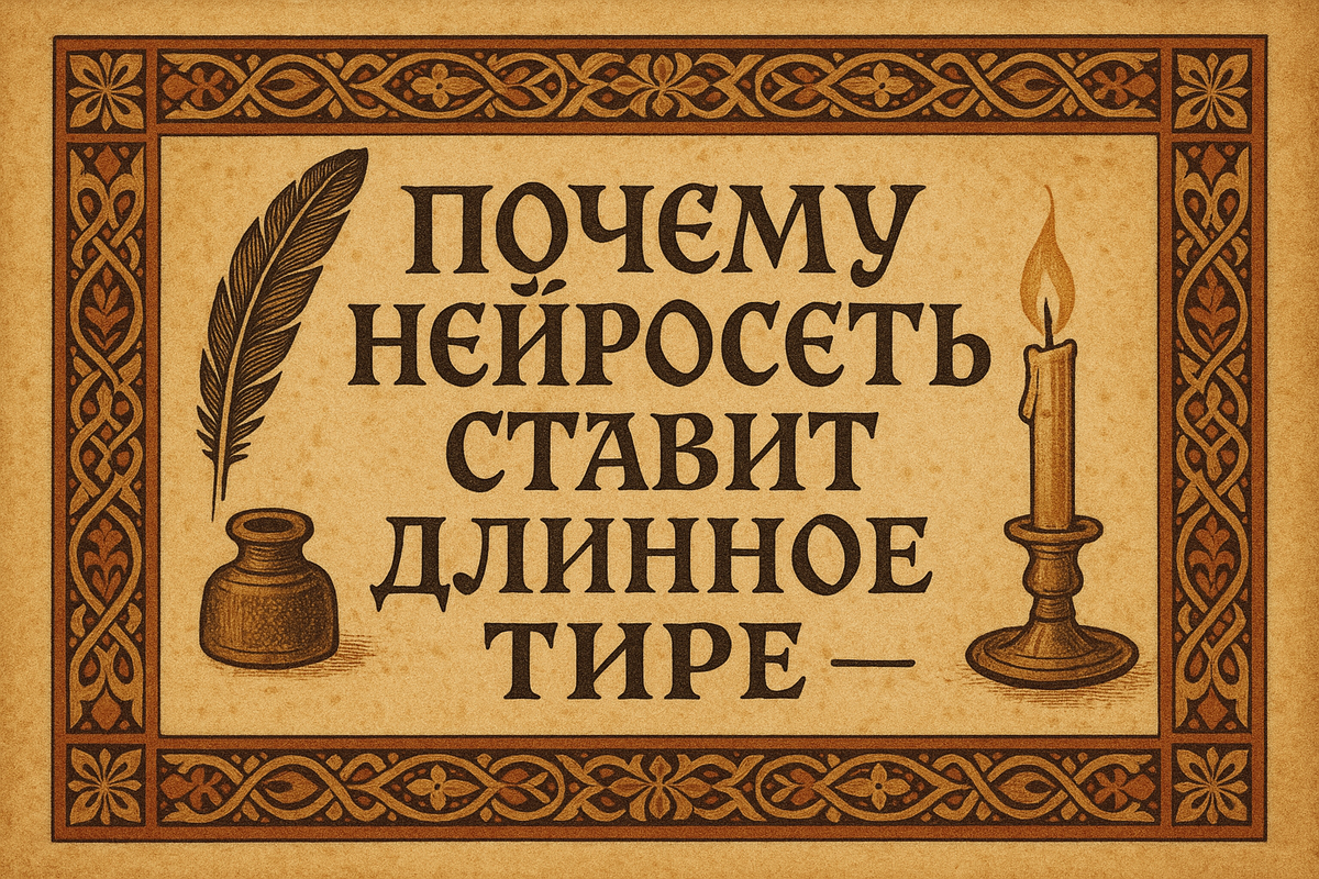 Почему ИИ пишет длинное тире?