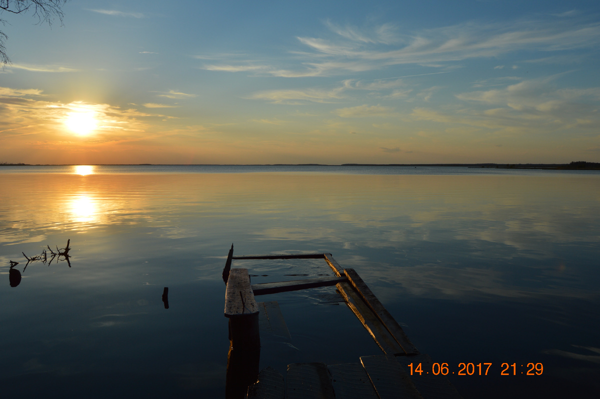 Закат на озере Ранге-Тур