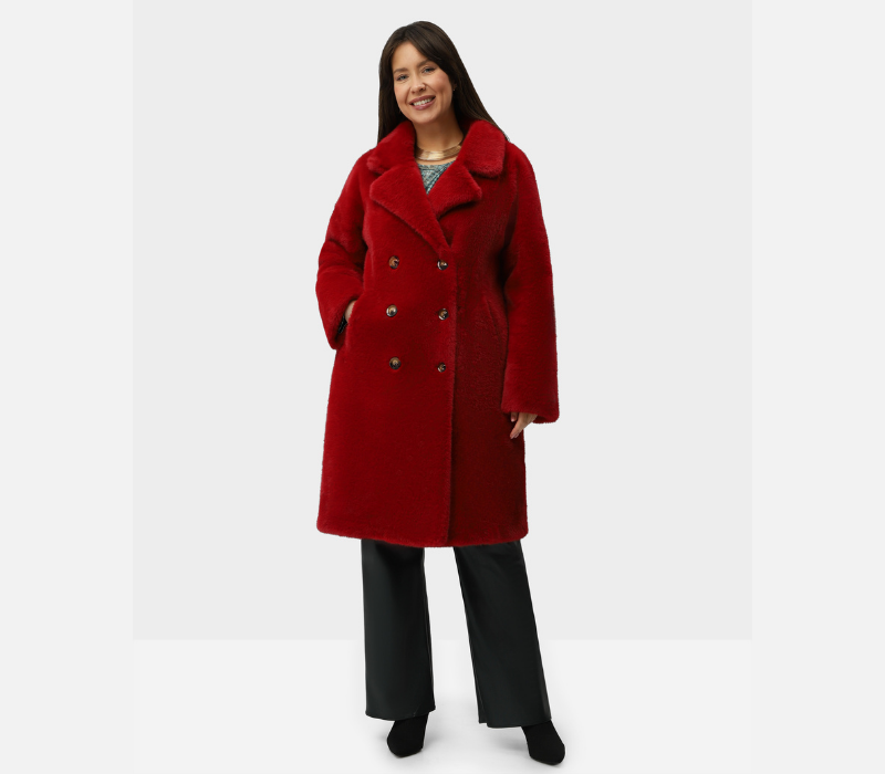 Удлиненная шуба из экомеха (Артикул: 194047)