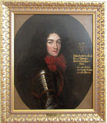 Неизвестный художник «Портрет Иоганна Леонарда фон Эберитца», 1690 год. Холст, масло. Размеры: 69,5 x 57,5 см.Тульский музей изобразительных искусств. Фото картины взято из открытых источников.