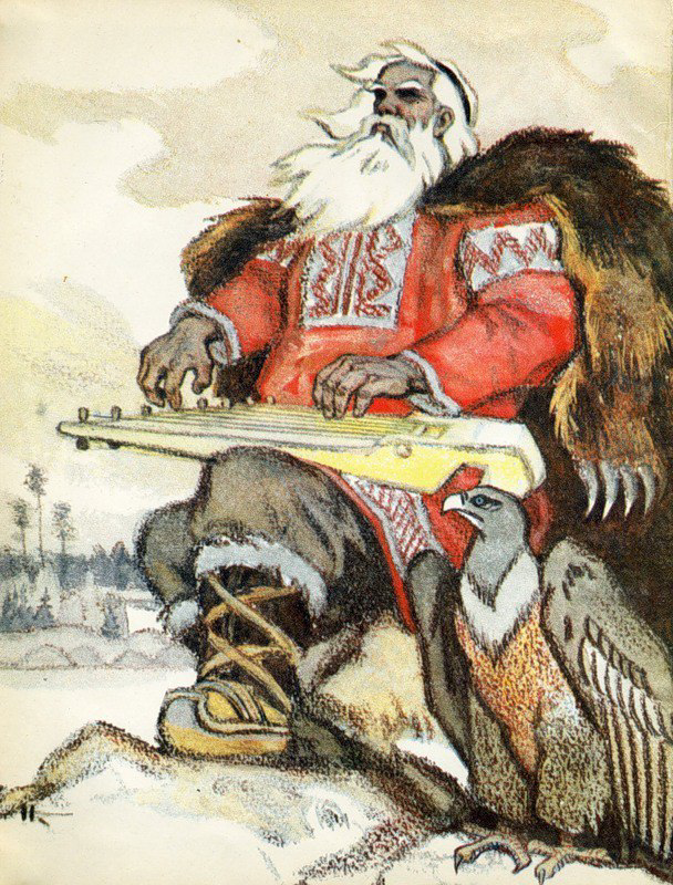 Вяйнямёйнен. Он — богатырь, вещий рунопевец, сеятель и мудрец. 