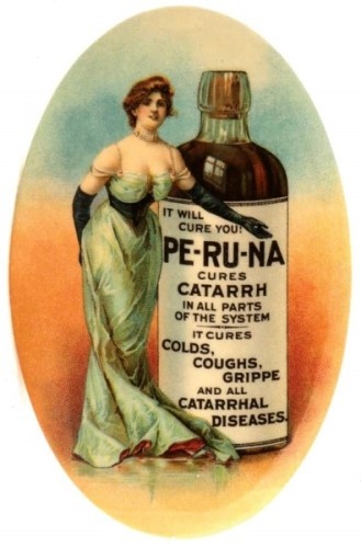 Патентованный препарат "ПЕ-РУ-НА" содержал и алкоголь, и наркотики. 