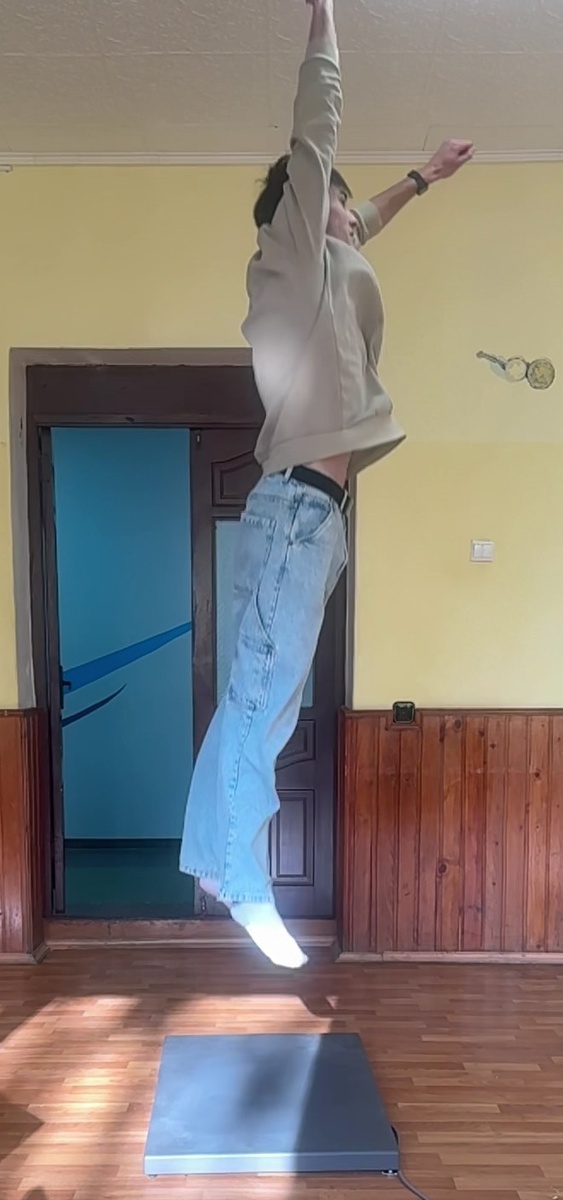 Измерение динамики прыжка вверх с места с помощью тензоплатформы