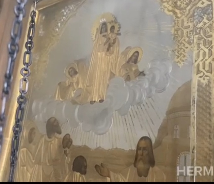 Скриншот из видео Эрмитажа об иконе «Всех скорбящих Радость».