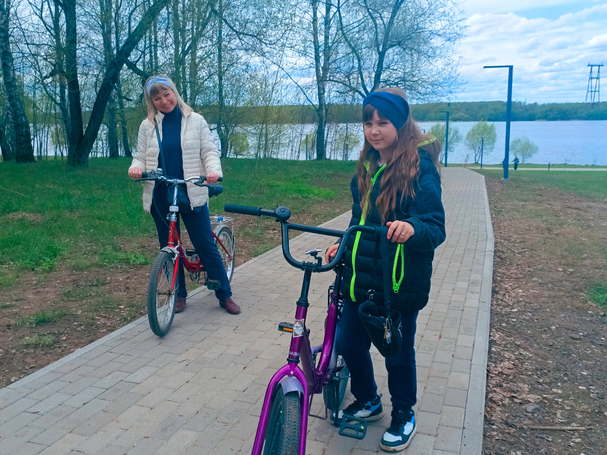 Велопрогулка с дочерью
