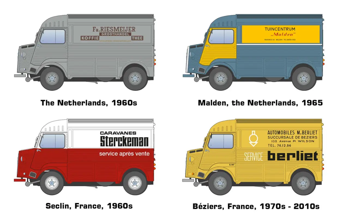 Варианты оформления модели фургона Type HY Commercial Van