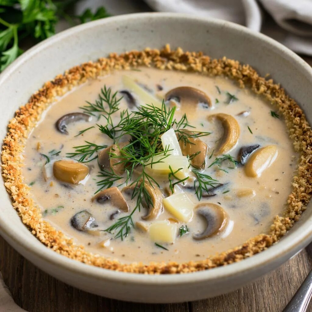 Сырно-грибной суп-пюре