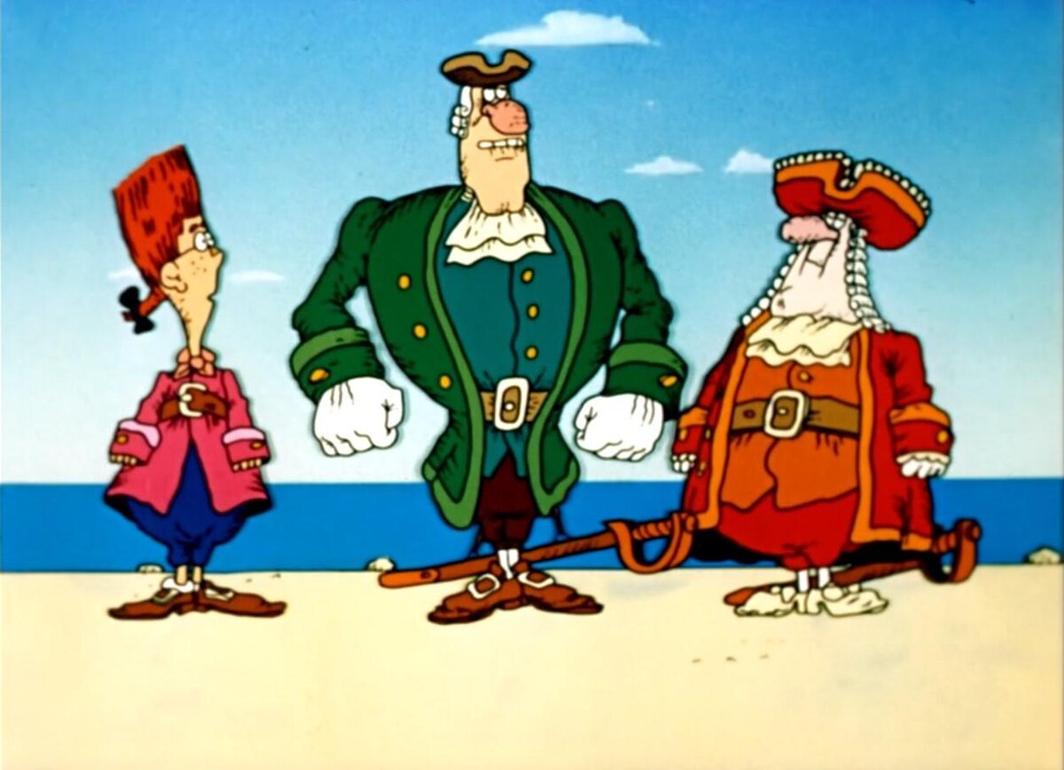   Кадр из мультфильма «Остров сокровищ», «Киевнаучфильм», 1988 г.