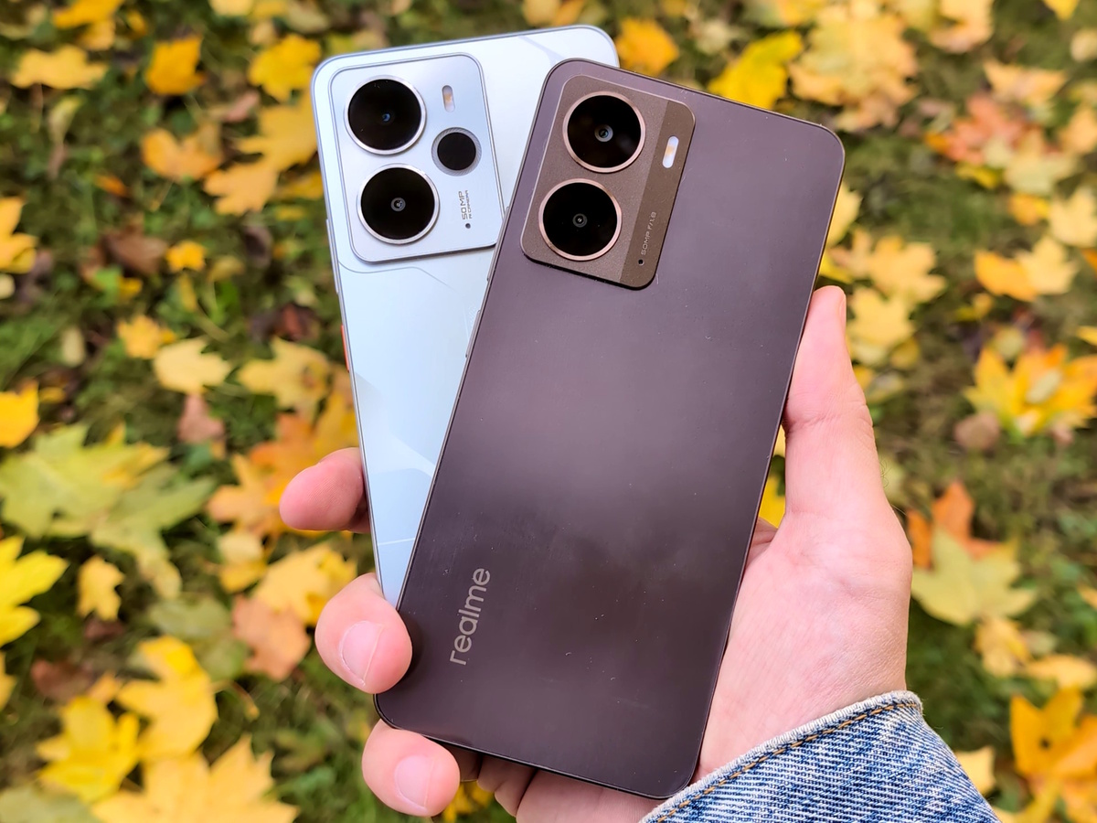 
Блок камер компактнее чем в  Realme 14 за счёт того, что в P3 нет круговой подсветки Aura Light