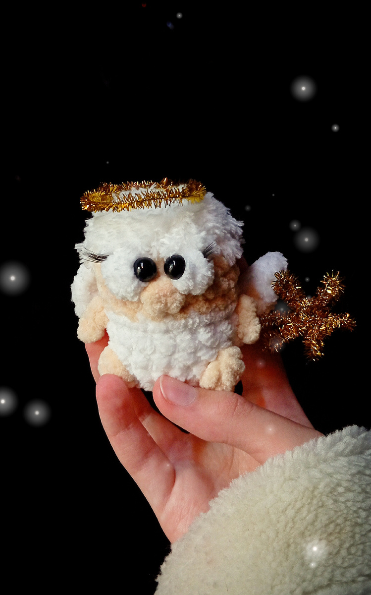 Вязаный ангел Лучик пучеглазик автор фото : Milota tois