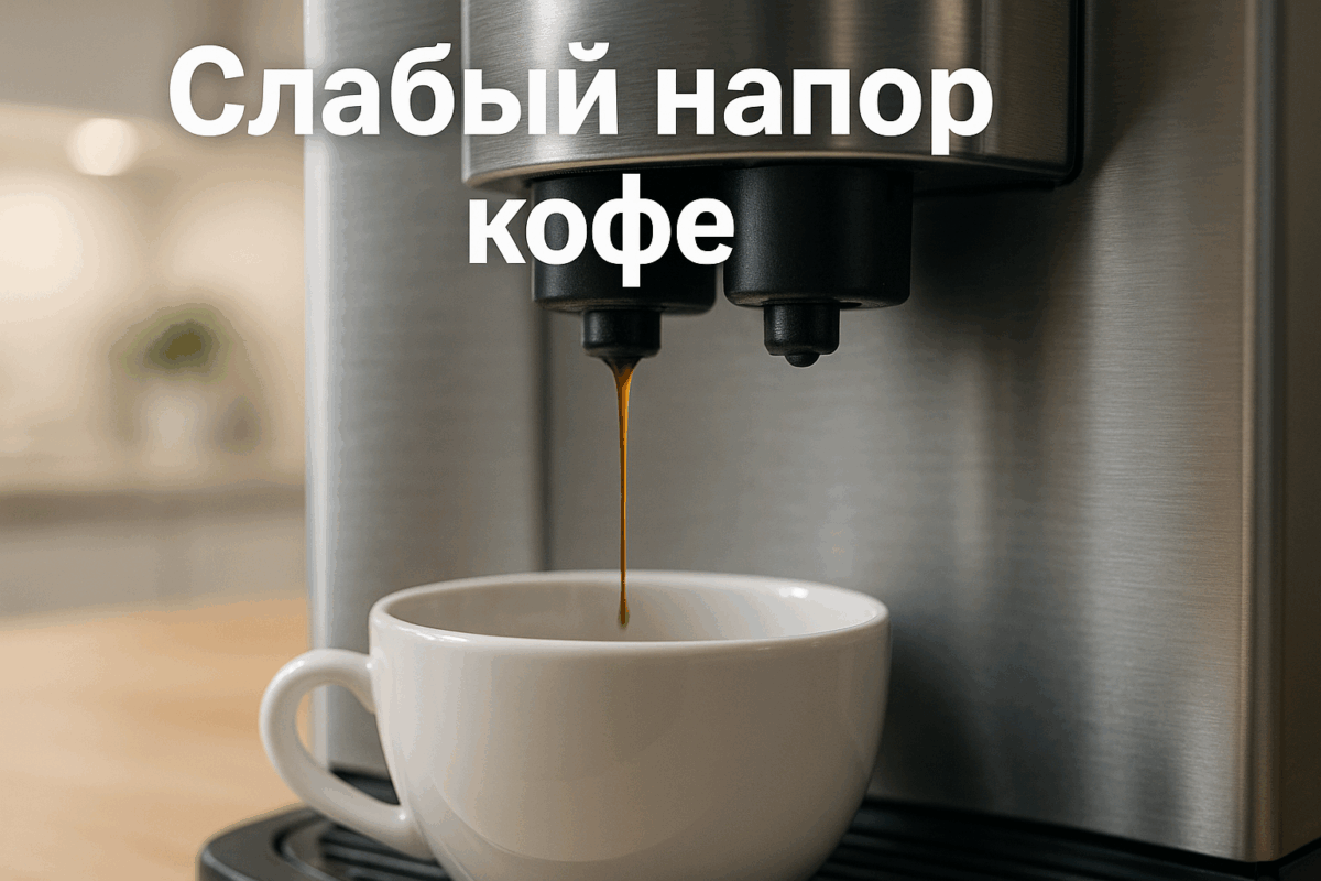    Слабый напор кофе из кофемашины Михаил Юрьевич