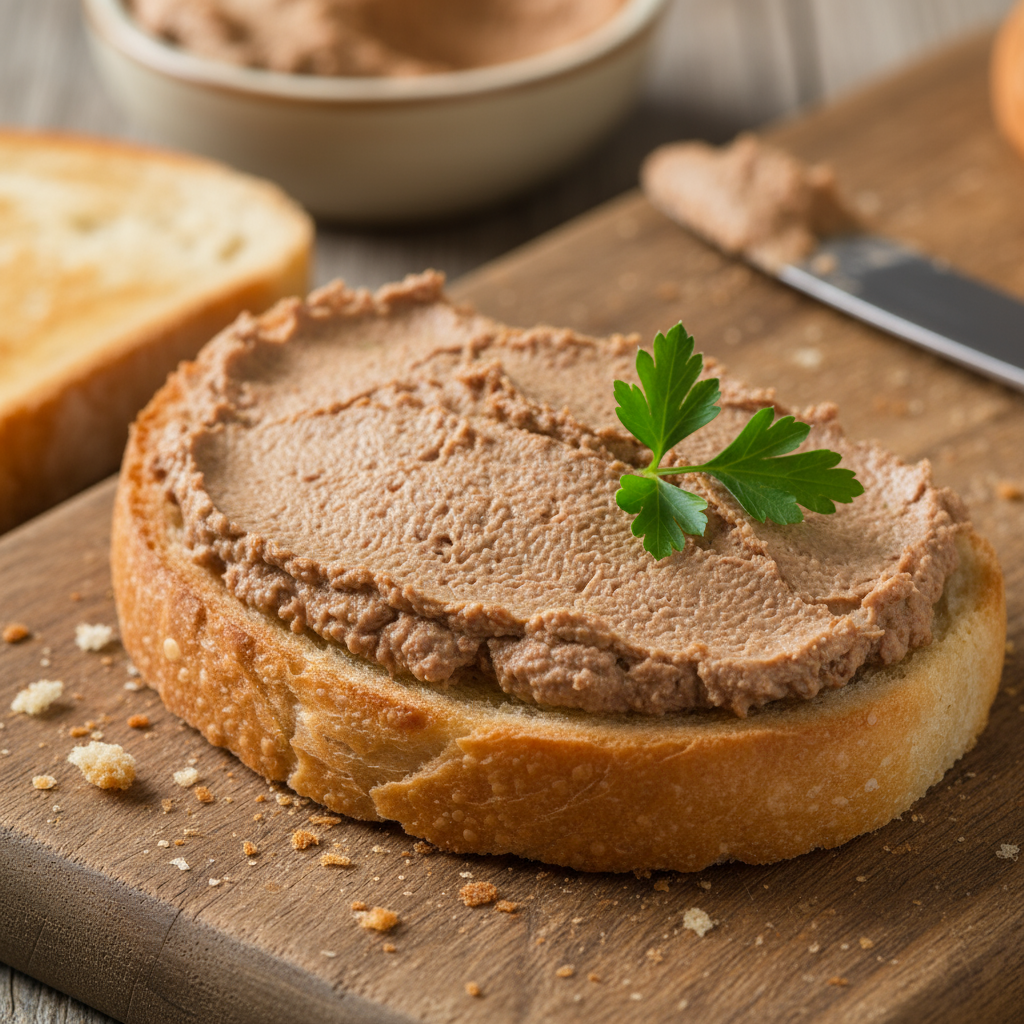 Тост с печеночным паштетом