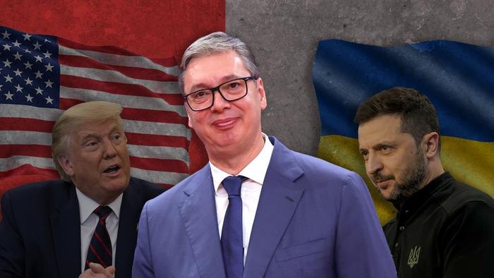 Вучич поставляет снаряды Украине, прикрываясь словами о дружбе. Коллаж © Life.ru Фото © ТАСС / AP / ANDREJ CUKIC / Evan Vucci, © Shutterstock / FOTODOM / paparazzza