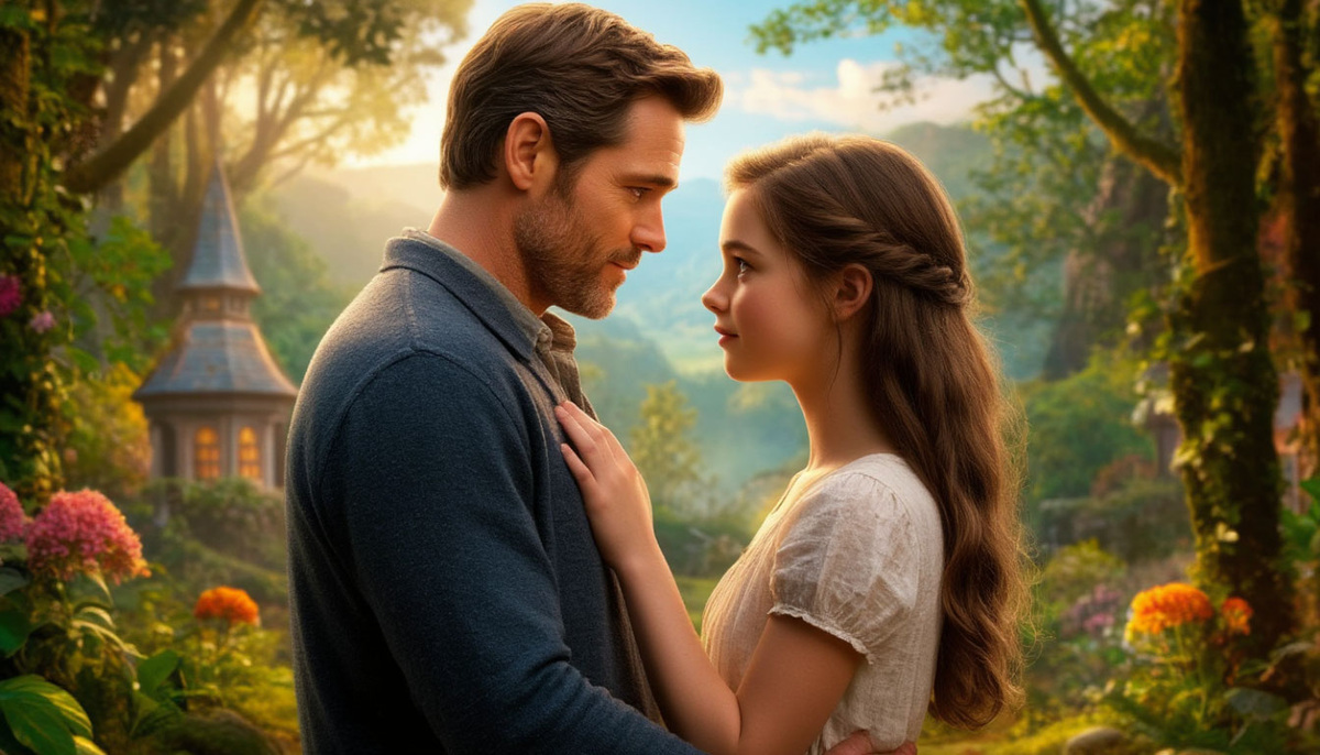 отец и дочь в сказочном мире