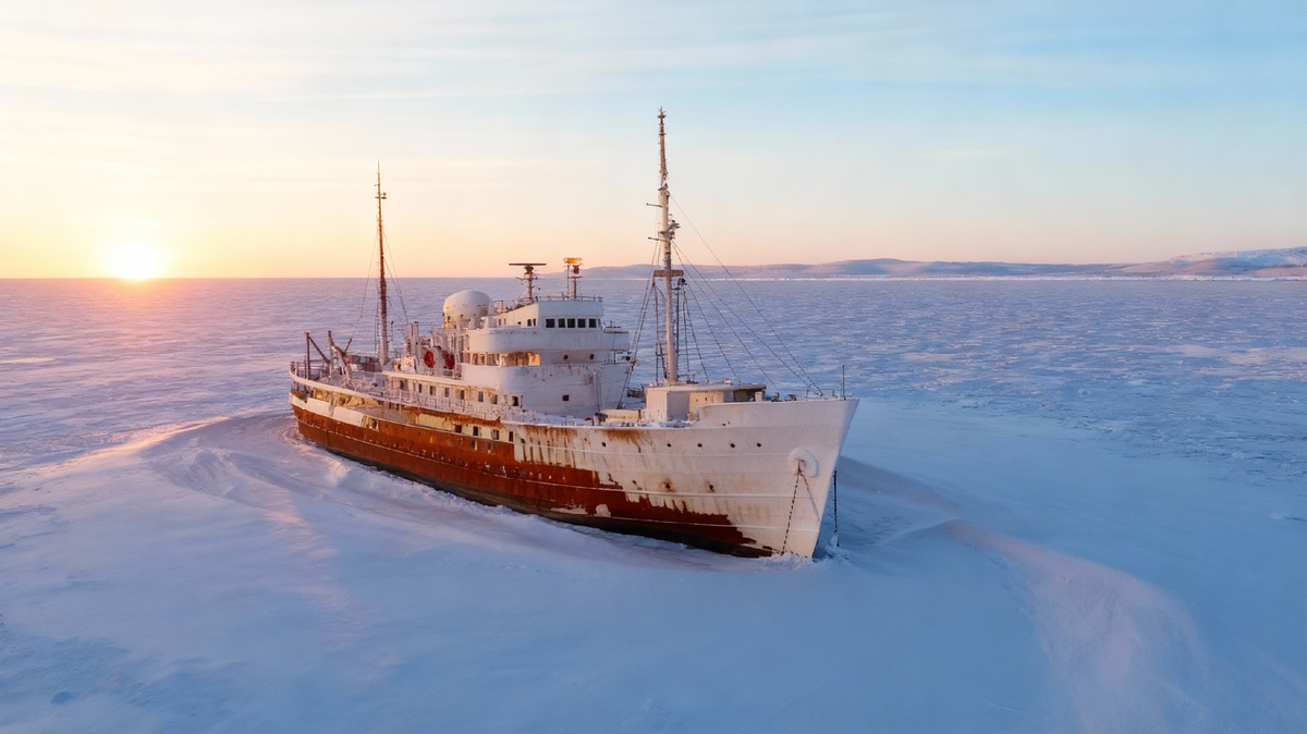 Вмерзший в лед: находка в Ванькиной губе