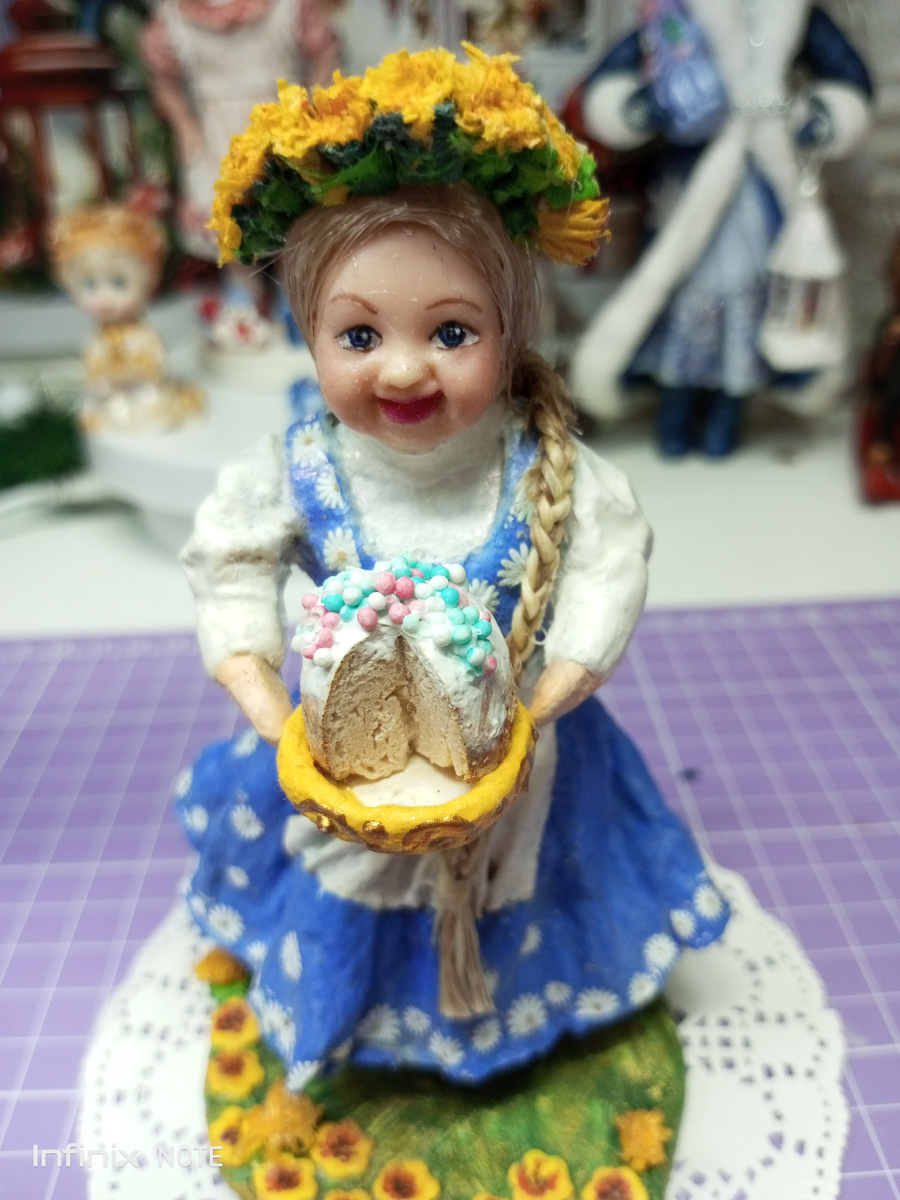 Волосы из атласной ленты