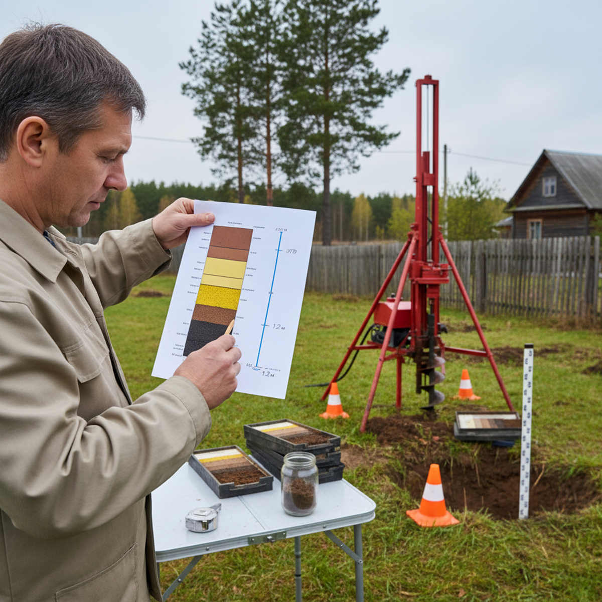 Геологический разрез участка