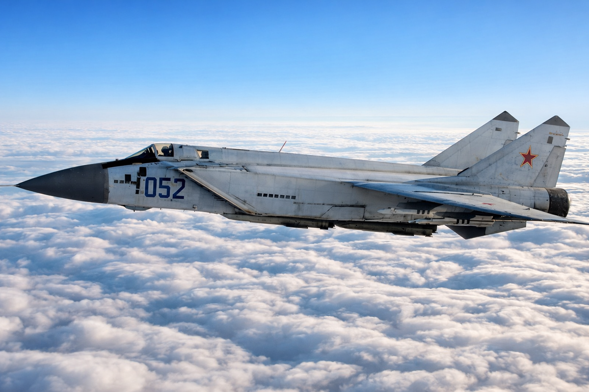 МиГ-31М с ракетами К-37 под фюзеляжем и Р-73 под крылом