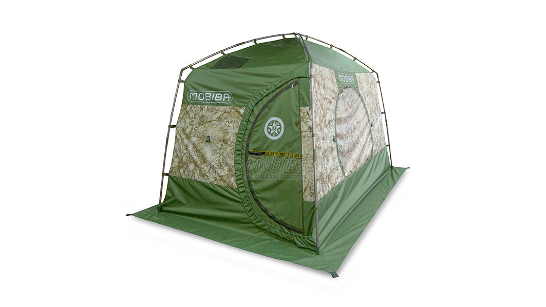 Мобильная баня МБ-18/22. Расцветка - "Фирменный камуфляж"