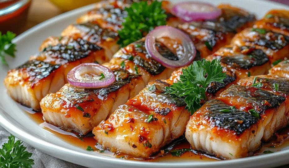 Скумбрия, маринованная в кетчупе! Очень просто и вкусно