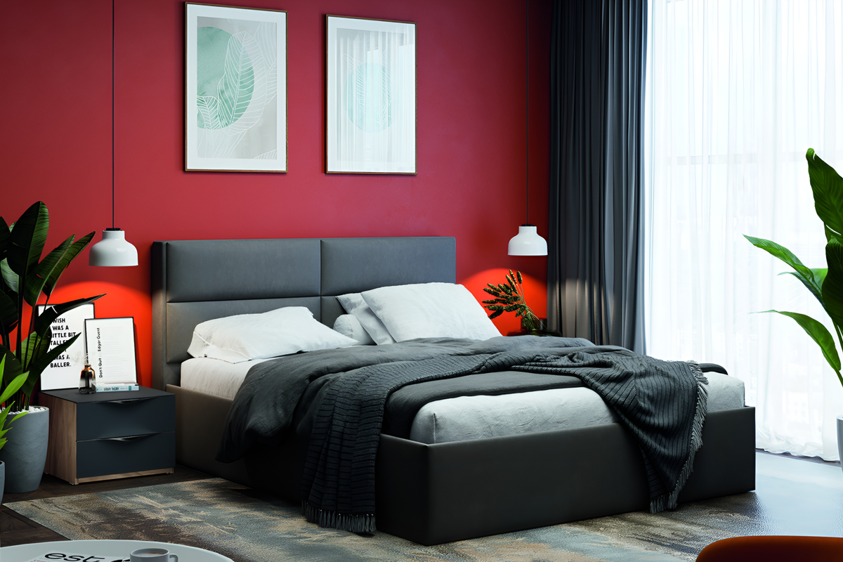 Кровать, из которой не хочется вылезать, — мягкое изголовье, уютный текстиль и спокойные тона. Код для поиска товара на Home24 — 528916.