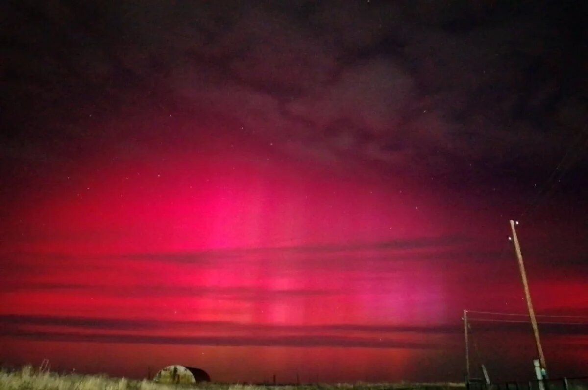    Небо над Челябинской областью озарило северное сияние 12 ноября