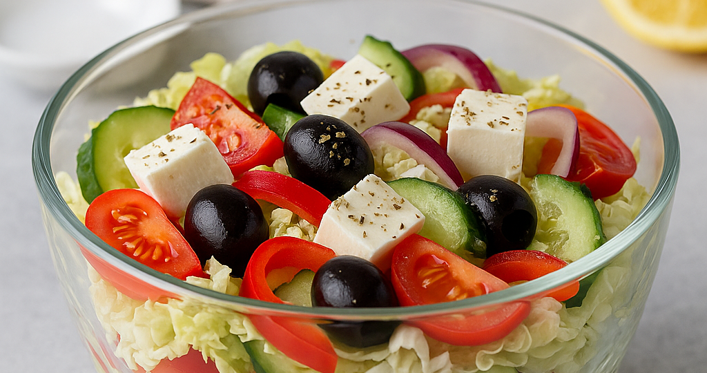 Греческий салат с пекинской капустой: свежая альтернатива оливье на новогоднем столе