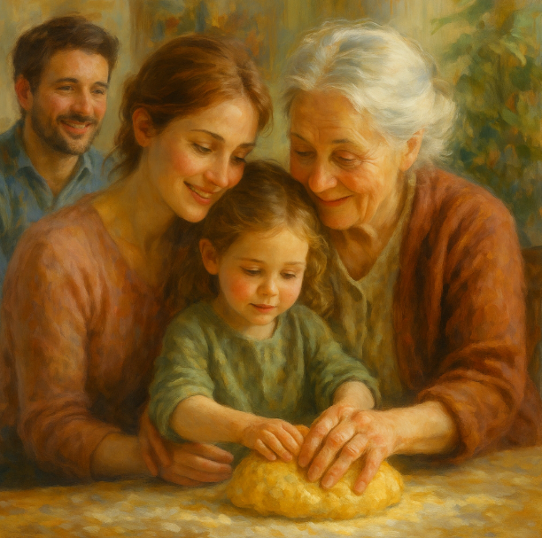 Передача семейных традиций через старшее поколение 