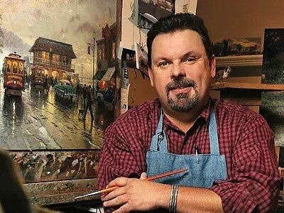 Томас Кинкейд в своей студии