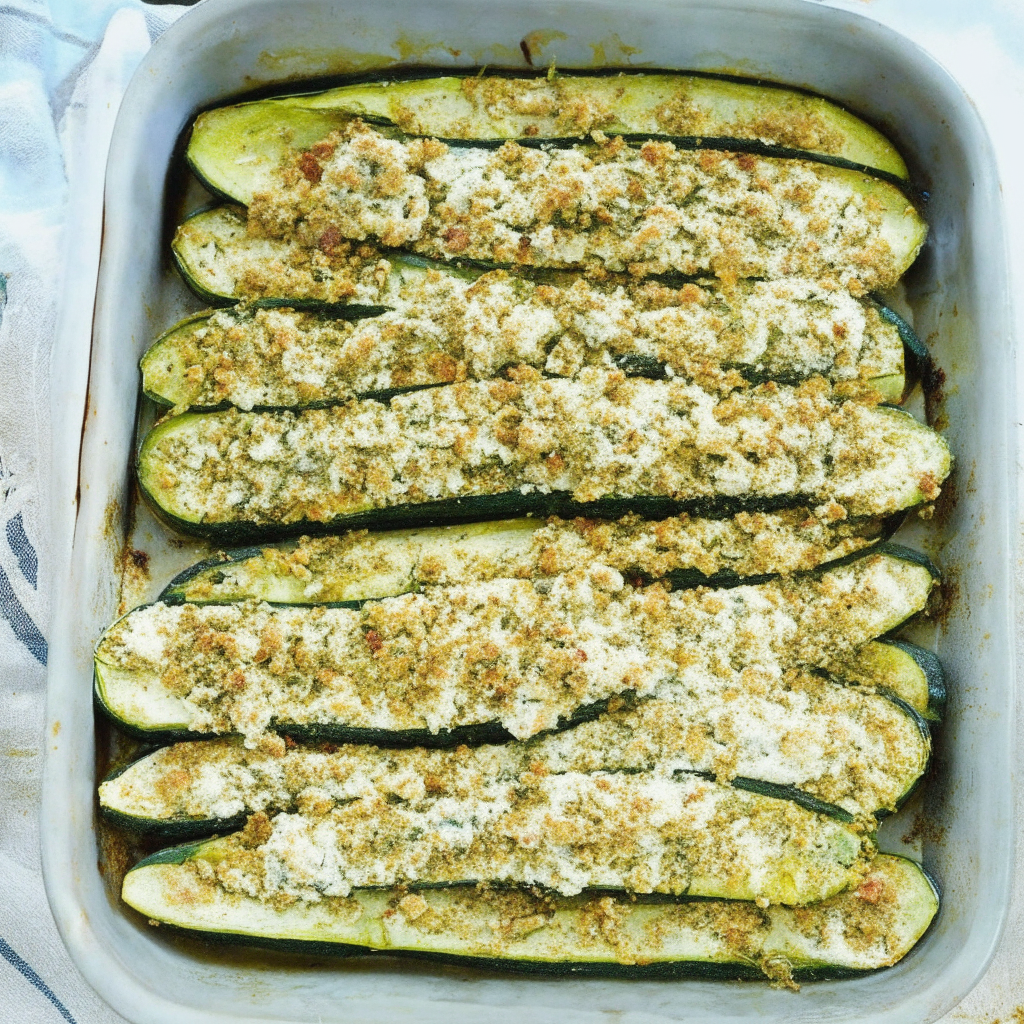 🥒 Запечённые кабачки с сыром фета и пряностями. Вариант сервировки