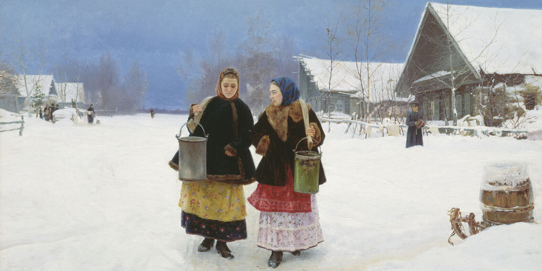 Подборка зимних картин русских художников XIX века